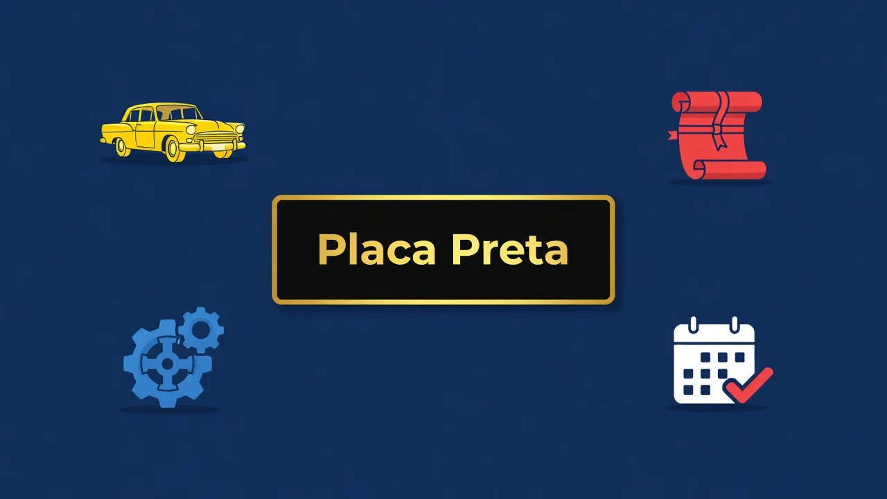 Placa Preta Veículo de Coleção: Requisitos