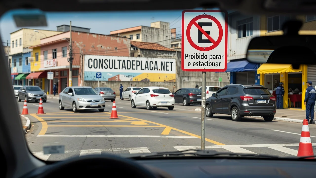 Placa Proibido Parar e Estacionar (R-6c): a unica placa citada com todas as letras no art. 182