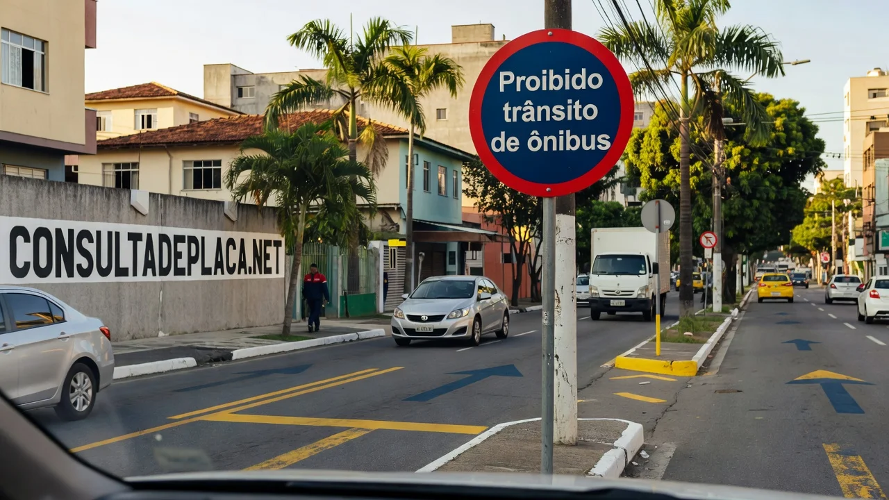 Placa R-38 Proibido Trânsito de Onibus: o oposto da faixa exclusiva, e as duas confusoes do leitor