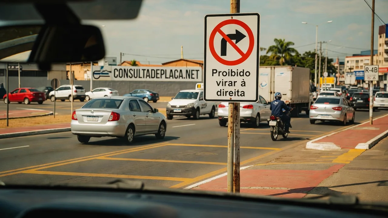 Placa Proibido Virar a Direita (R-4b): o que muda em relacao a esquerda e por que o art. 207 nao distingue os dois lados