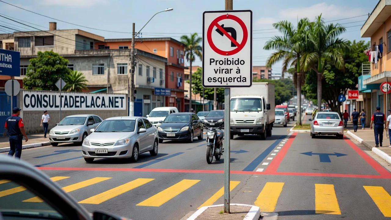 Placa Proibido Virar a Esquerda (R-4a): a conversao que vira infracao grave pelo art. 207
