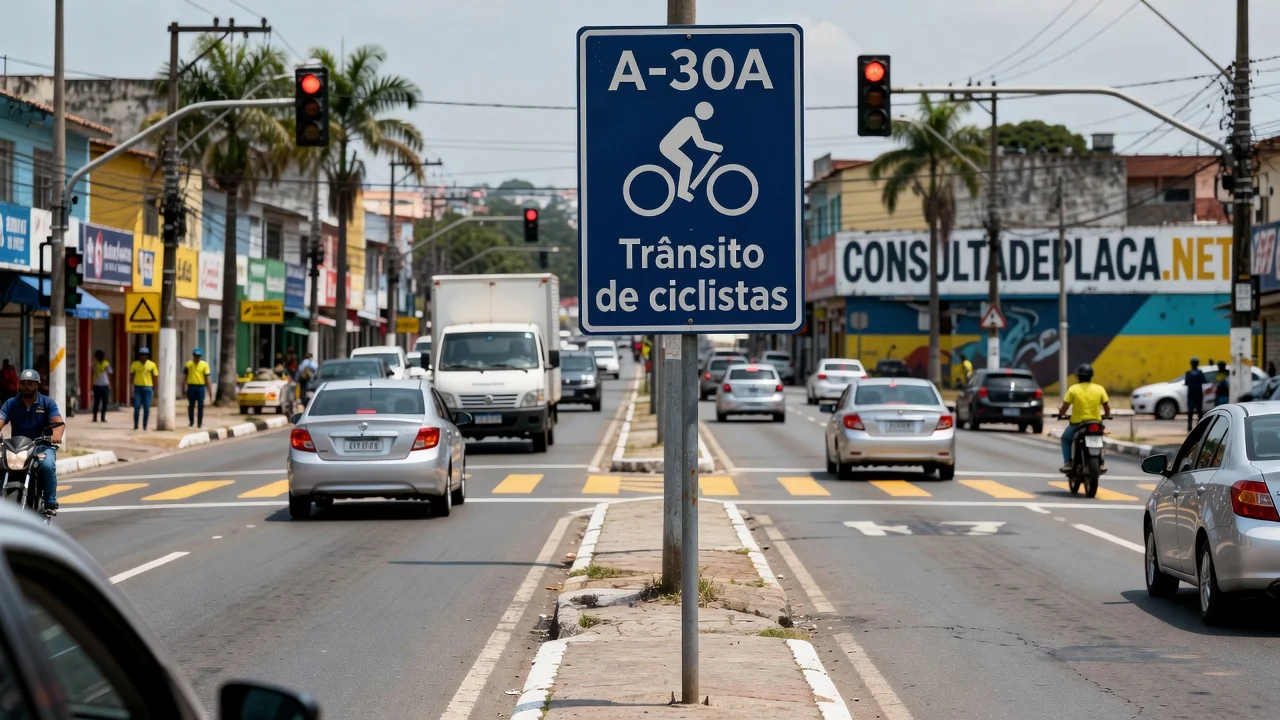 Placa A-30A: trânsito de ciclistas — o metro e meio é lei, e está escrito no CTB