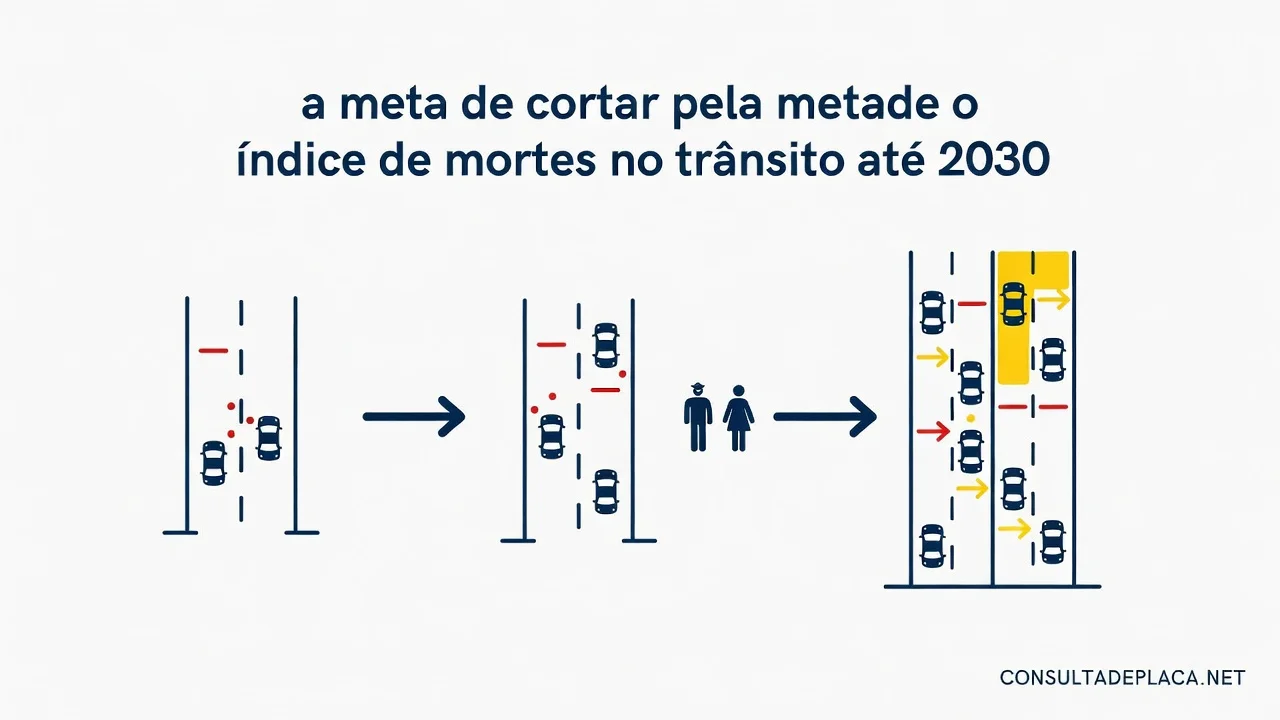 Artigo 326-A do CTB: a meta de cortar pela metade o indice de mortes no transito ate 2030
