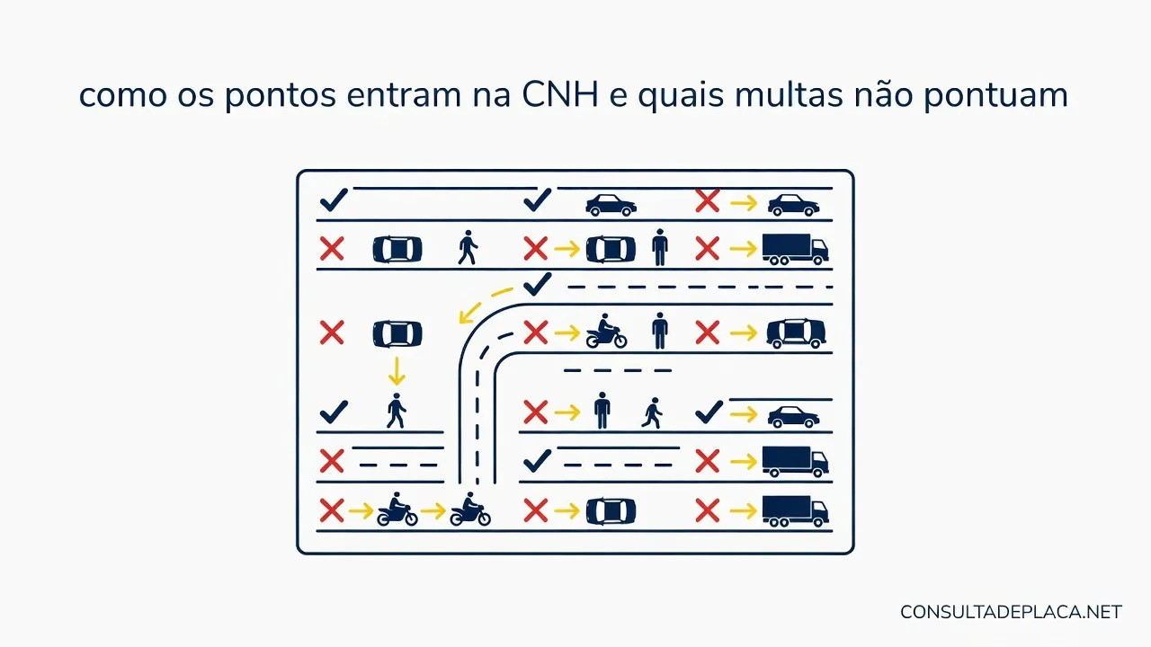 Artigo 259 do CTB: como os pontos entram na CNH e quais multas não pontuam