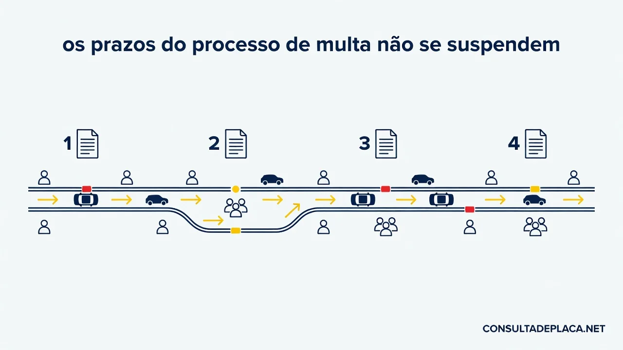 Artigo 290-A do CTB: os prazos do processo de multa nao se suspendem