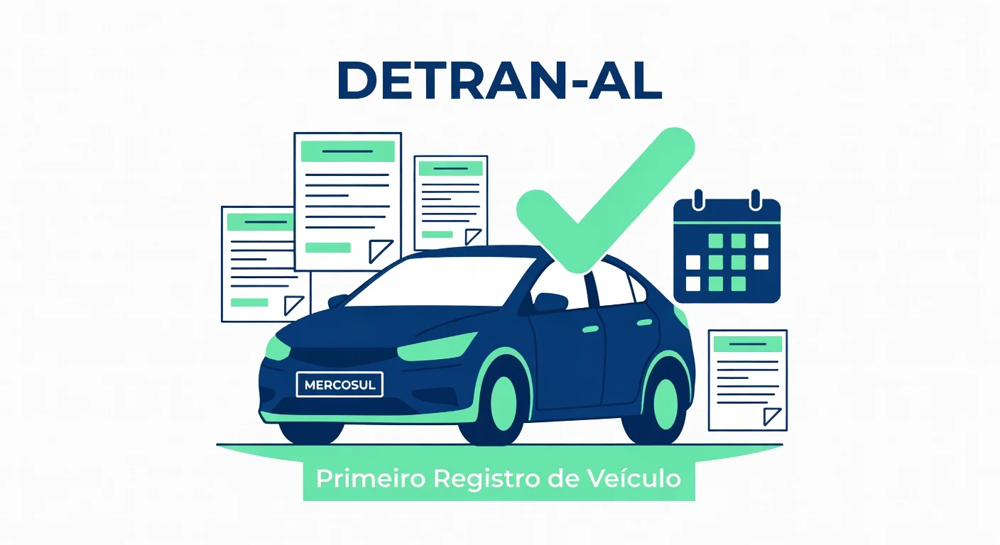 Primeiro Emplacamento AL: Documentos e Passo a Passo no DETRAN-AL 2026