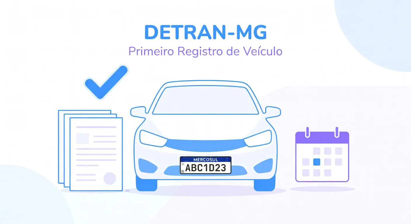 Primeiro Emplacamento MG: Documentos e Passo a Passo no DETRAN-MG 2026
