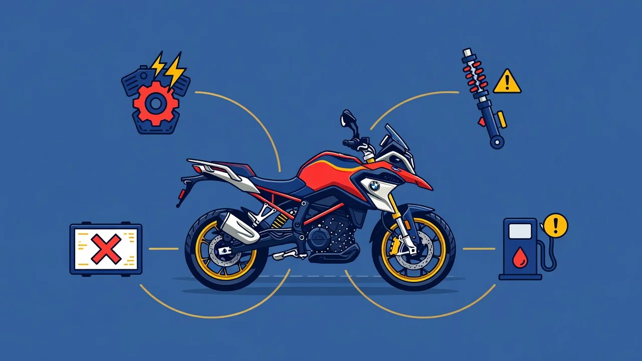 Problemas BMW G 310 GS 2026: defeitos e reclamações