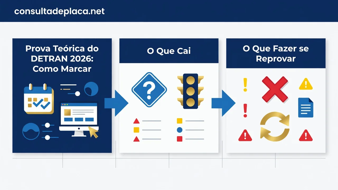 Prova Teórica do DETRAN 2026: Como Marcar, o Que Cai e o Que Fazer se Reprovar