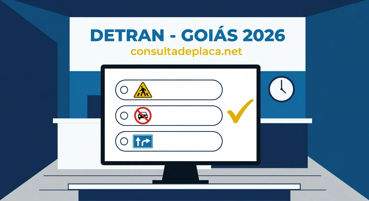 Prova Teórica do DETRAN Goiás 2026: Como Agendar, Quantas Questões e o Que Fazer se Reprovar