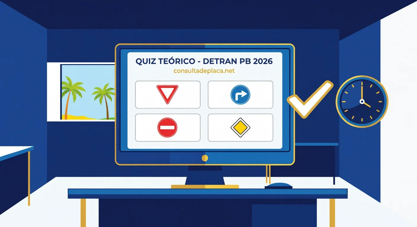 Prova Teórica do DETRAN Paraíba 2026: Como Agendar, Quantas Questões e o Que Fazer se Reprovar