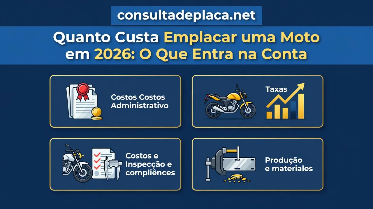 Quanto Custa Emplacar uma Moto em 2026: O Que Entra na Conta