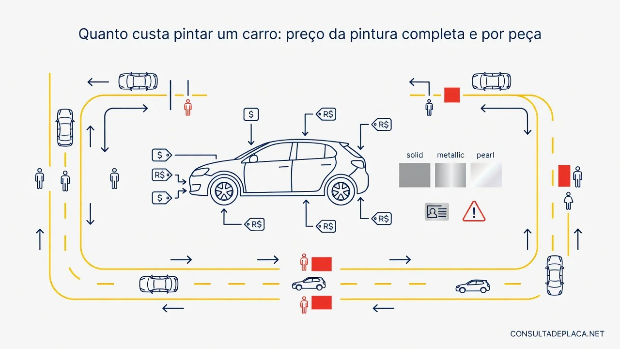 Quanto custa pintar um carro: preço da pintura completa e por peça