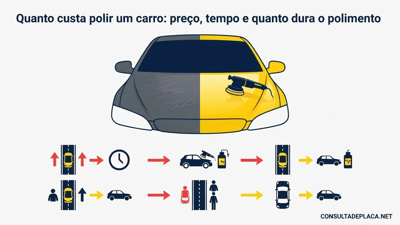 Quanto custa polir um carro: preço, tempo e quanto dura o polimento