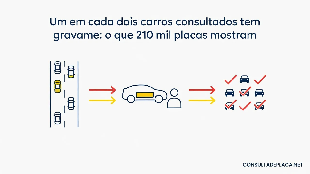 Um em cada dois carros consultados tem gravame: o que 210 mil placas mostram