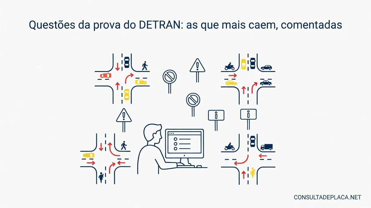Questões da prova do DETRAN: as que mais caem, comentadas