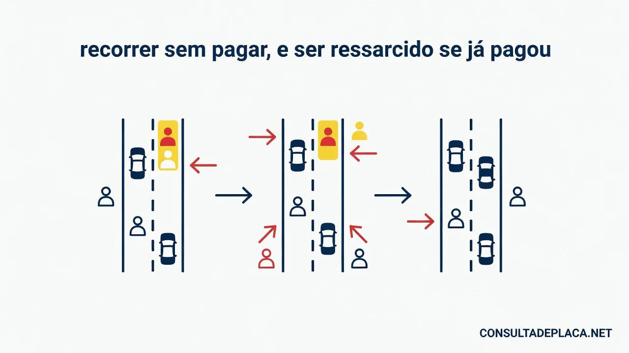 Artigo 286 do CTB: recorrer sem pagar, e ser ressarcido se já pagou