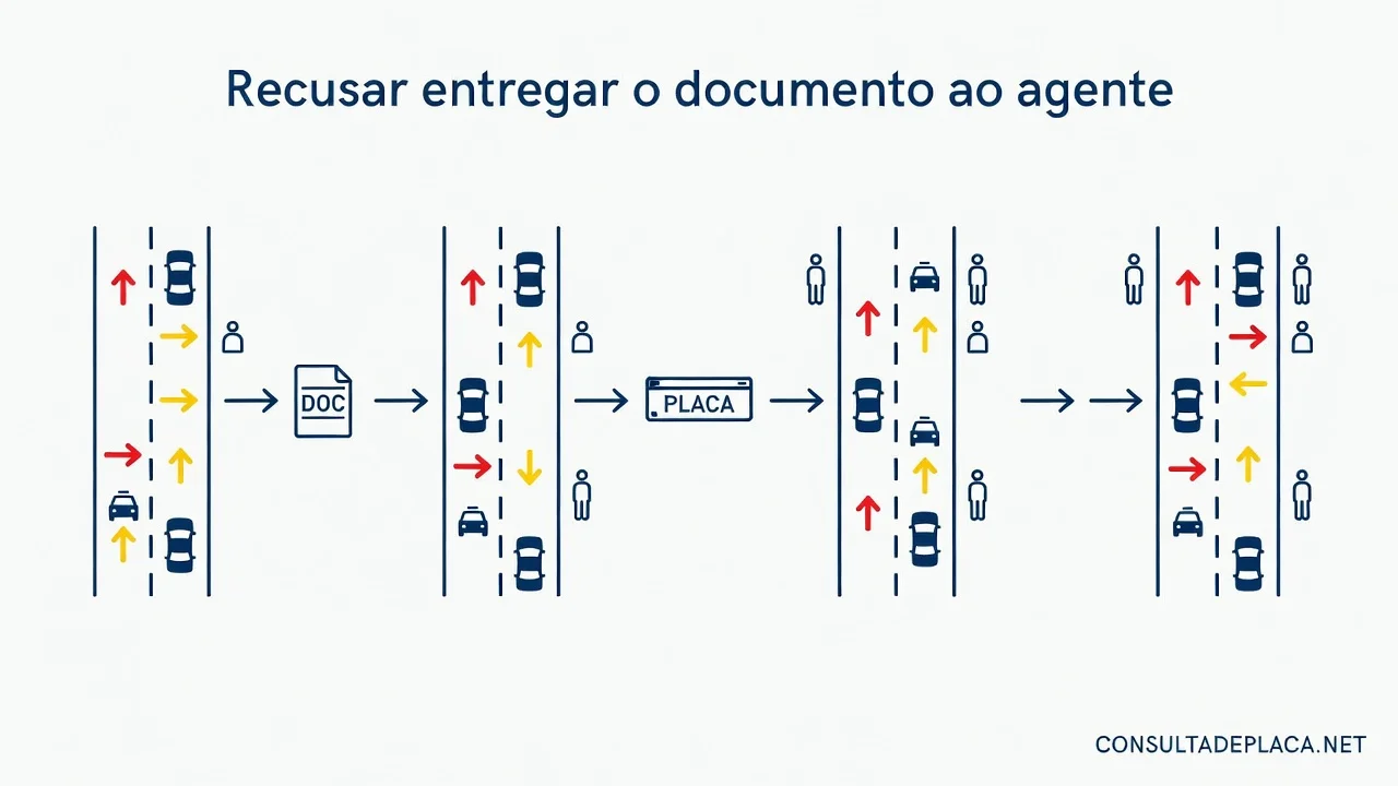 Recusar entregar o documento ao agente: artigo 238 do CTB
