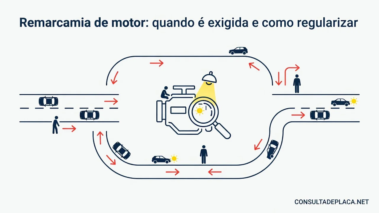 Remarcação de motor: quando é exigida e como regularizar