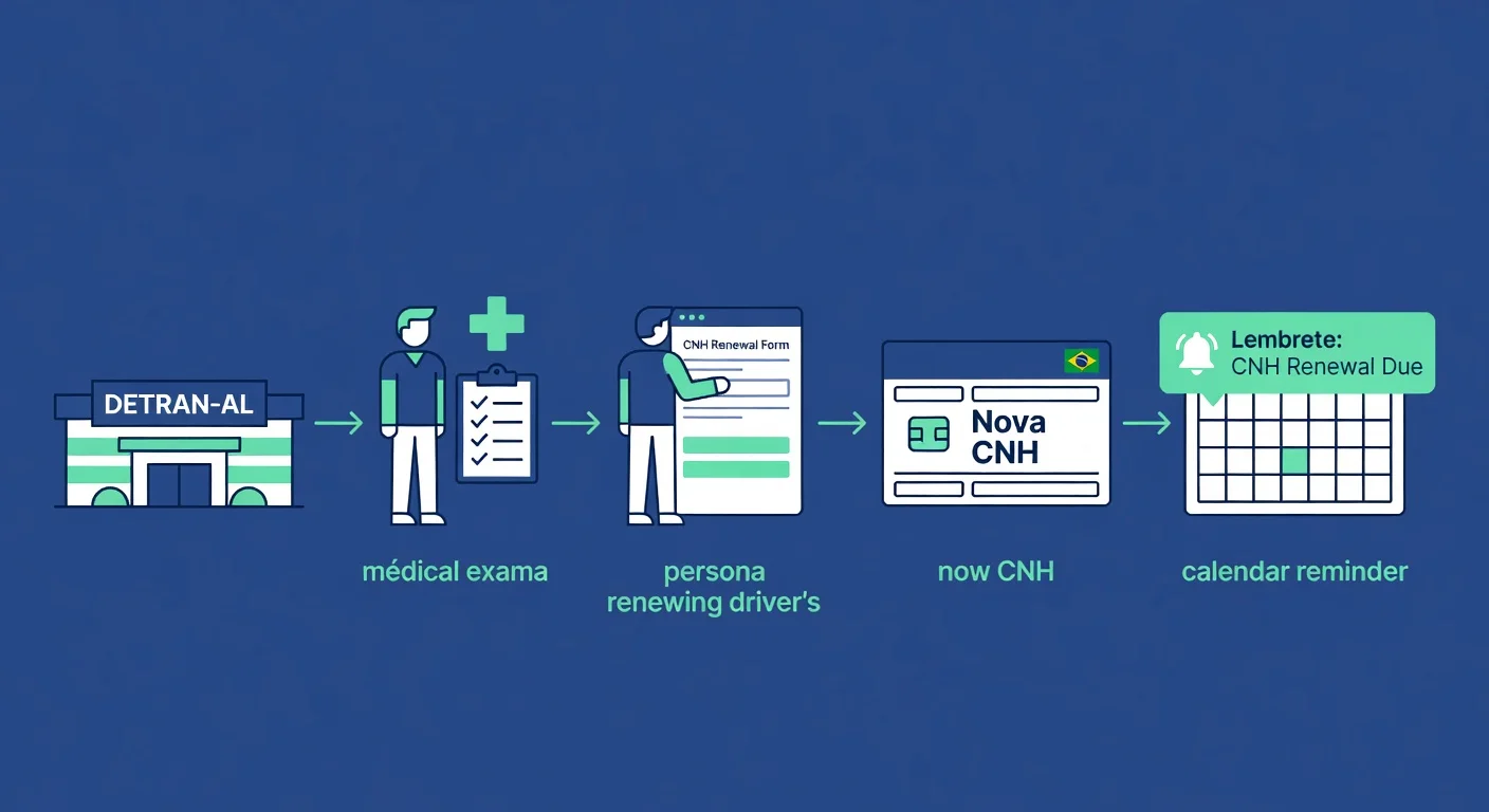 Renovação CNH AL 2026: Como Renovar Online e Presencial