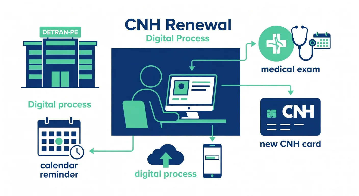 Renovação CNH PE 2026: Como Renovar Online e Presencial
