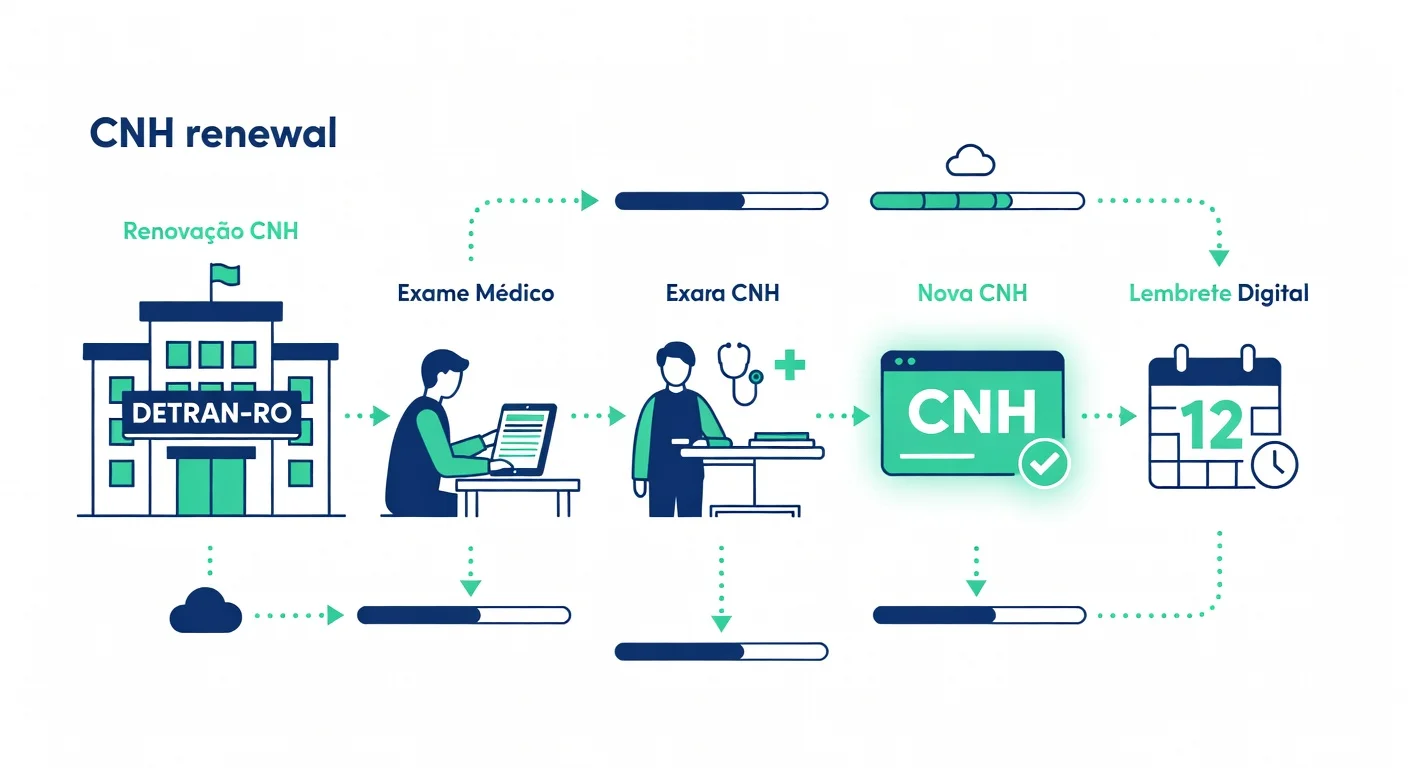 Renovação CNH RO 2026: Como Renovar Online e Presencial