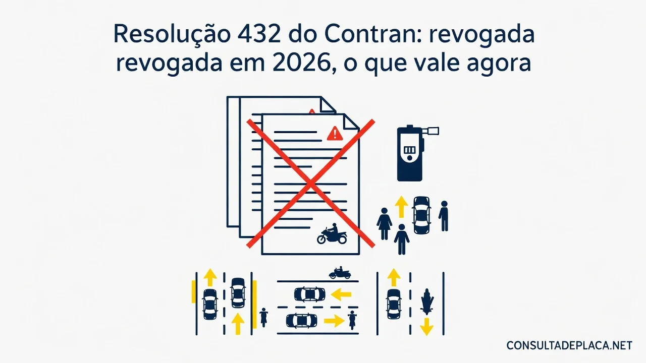 Resolução 432 do Contran: revogada em 2026, o que vale agora