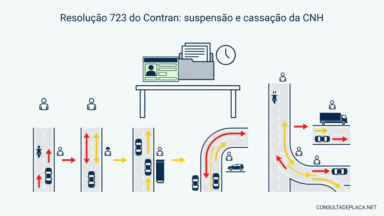 Resolução 723 do Contran: suspensão e cassação da CNH
