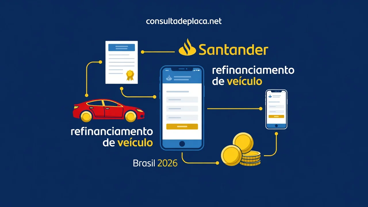 Santander Refinanciamento de Veículo 2026: taxas e simulação