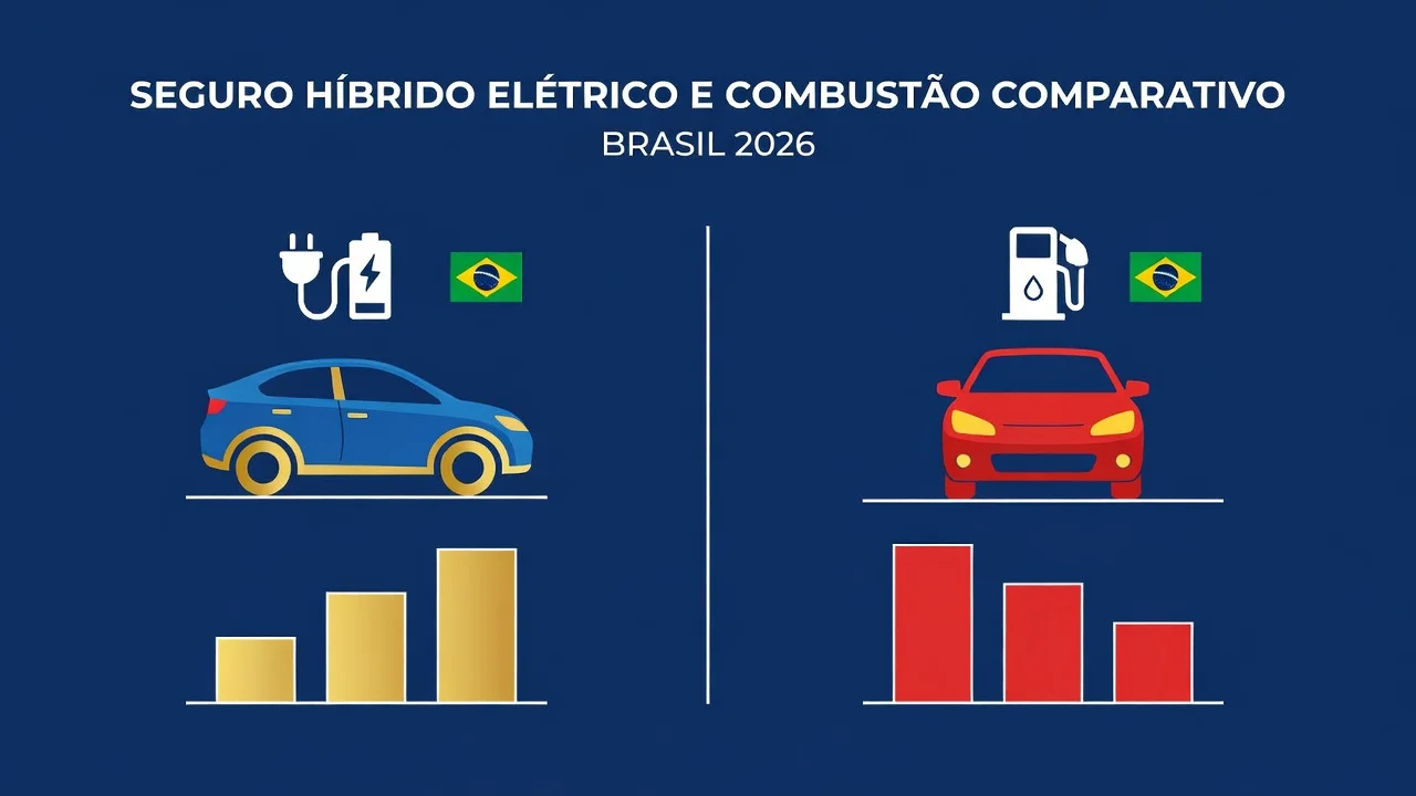Seguro: Híbrido vs Elétrico vs Combustão — Comparativo 2026