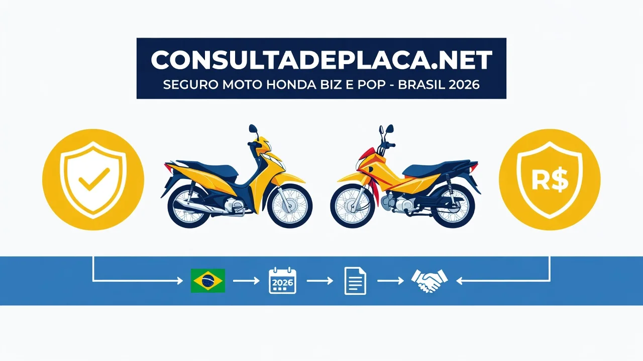 Seguro Honda Biz 125 e Pop 110: o Mais Barato em 2026