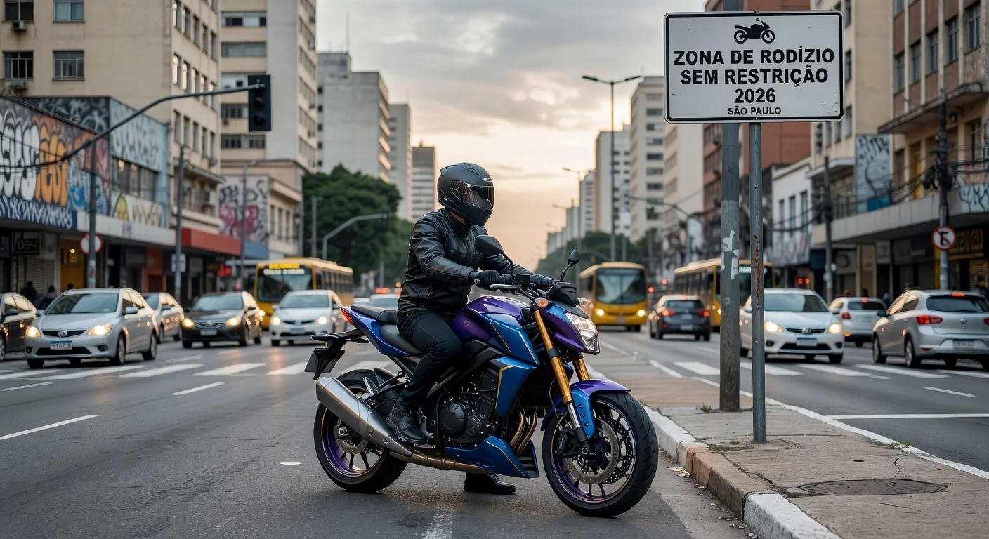 Moto Paga Rodízio em SP? Seguro e Placa Final 4 em 2026