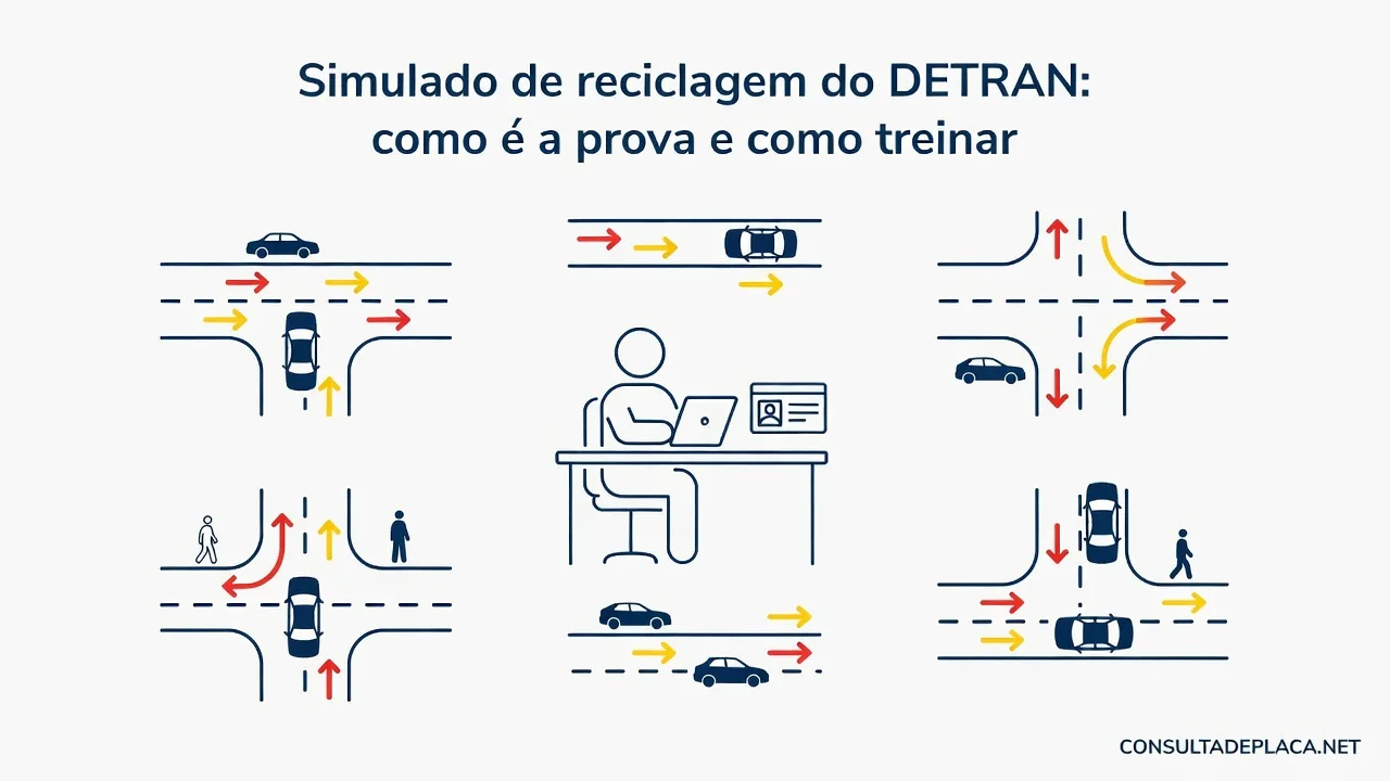 Simulado de reciclagem do DETRAN: como é a prova e como treinar
