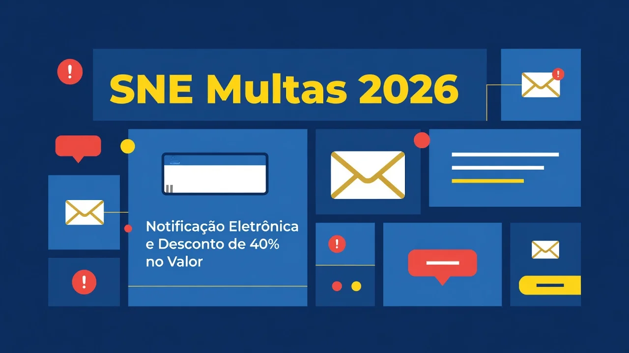 SNE Multas 2026: Notificação Eletrônica e Desconto de 40% no Valor
