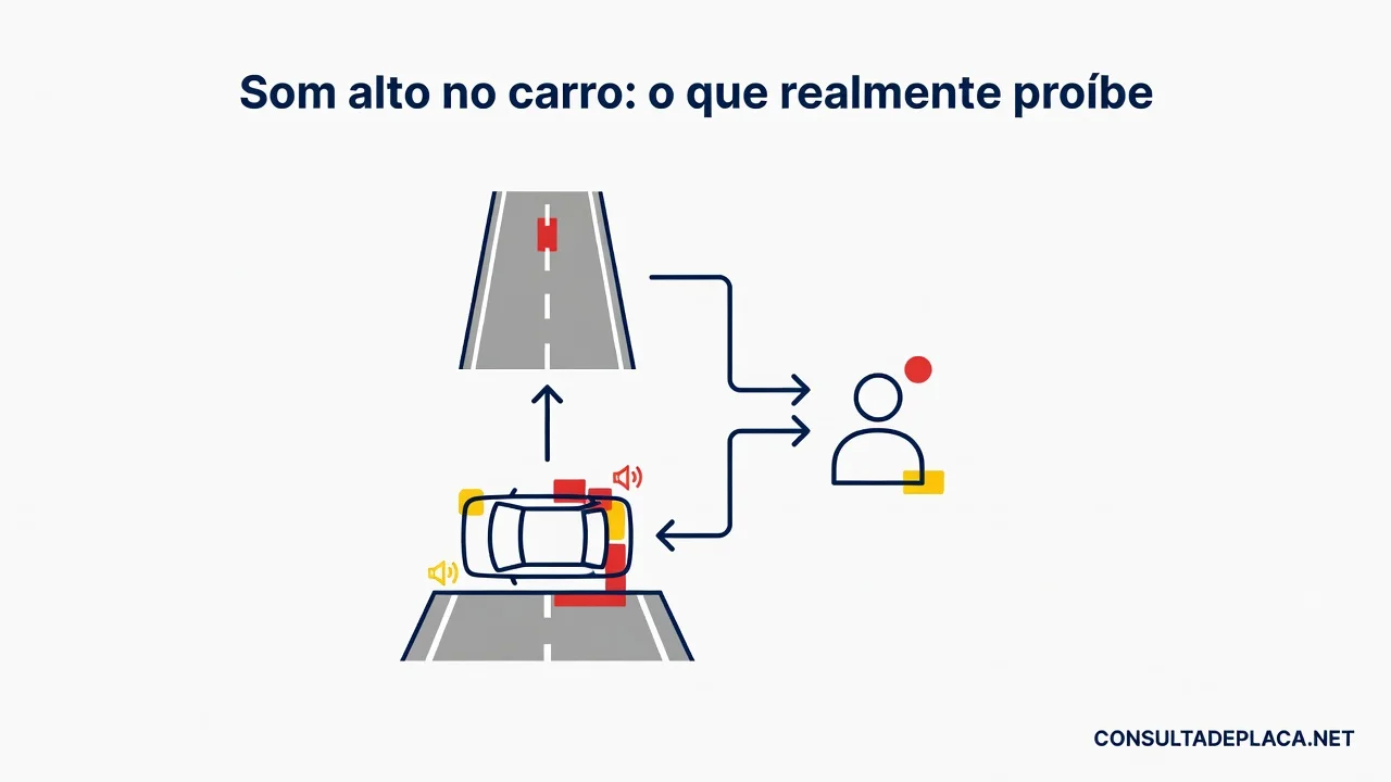 Som alto no carro: o que o artigo 228 do CTB realmente proíbe