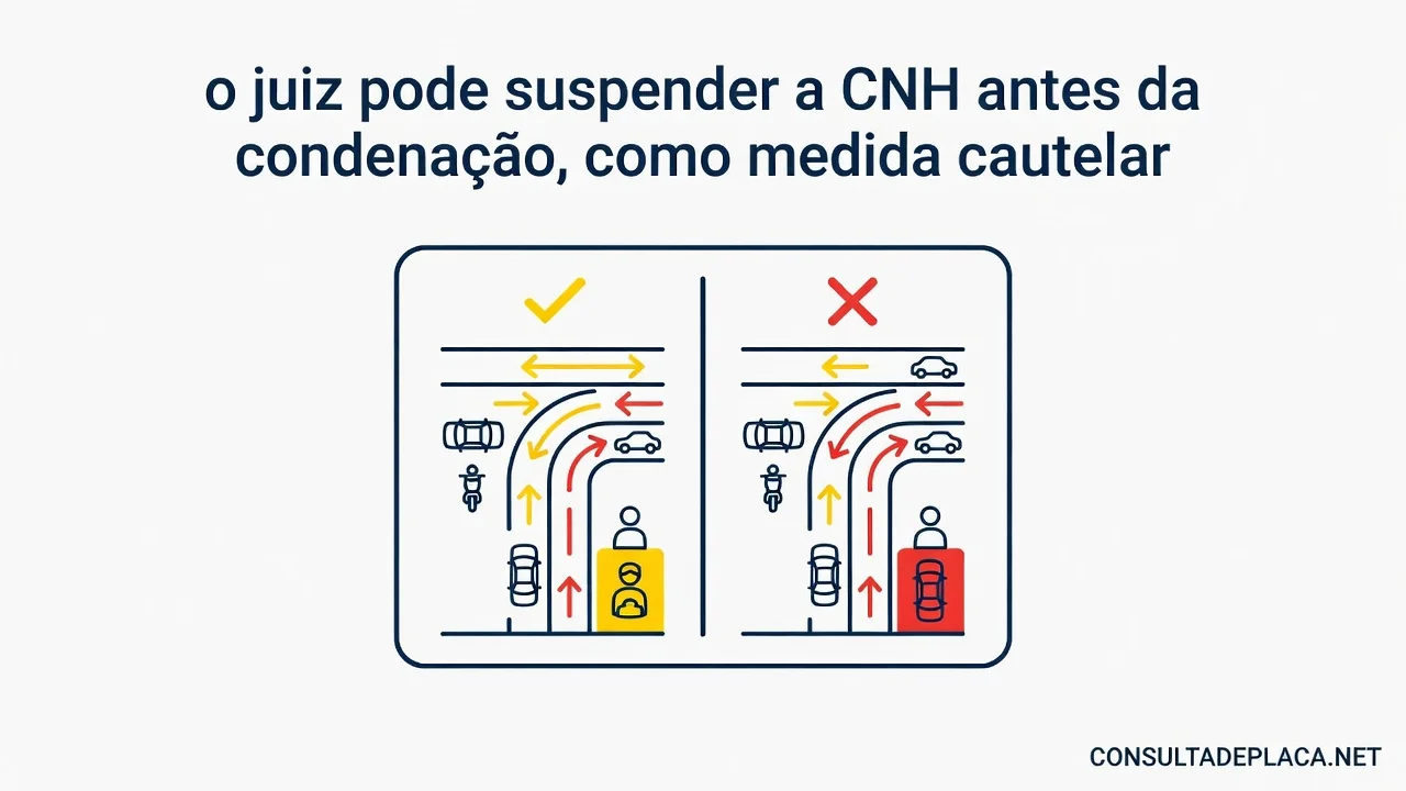 Artigo 294 do CTB: o juiz pode suspender a CNH antes da condenação, como medida cautelar