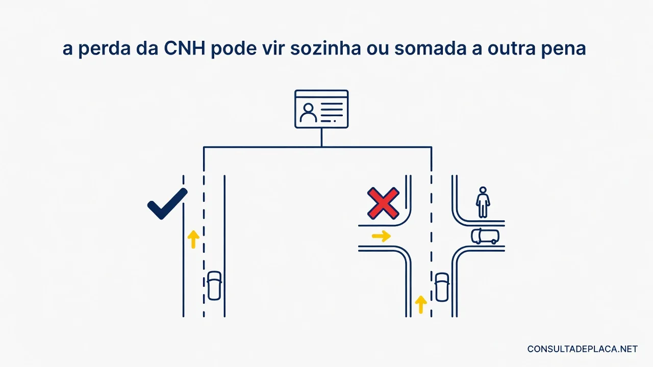 Artigo 292 do CTB: a perda da CNH pode vir sozinha ou somada a outra pena
