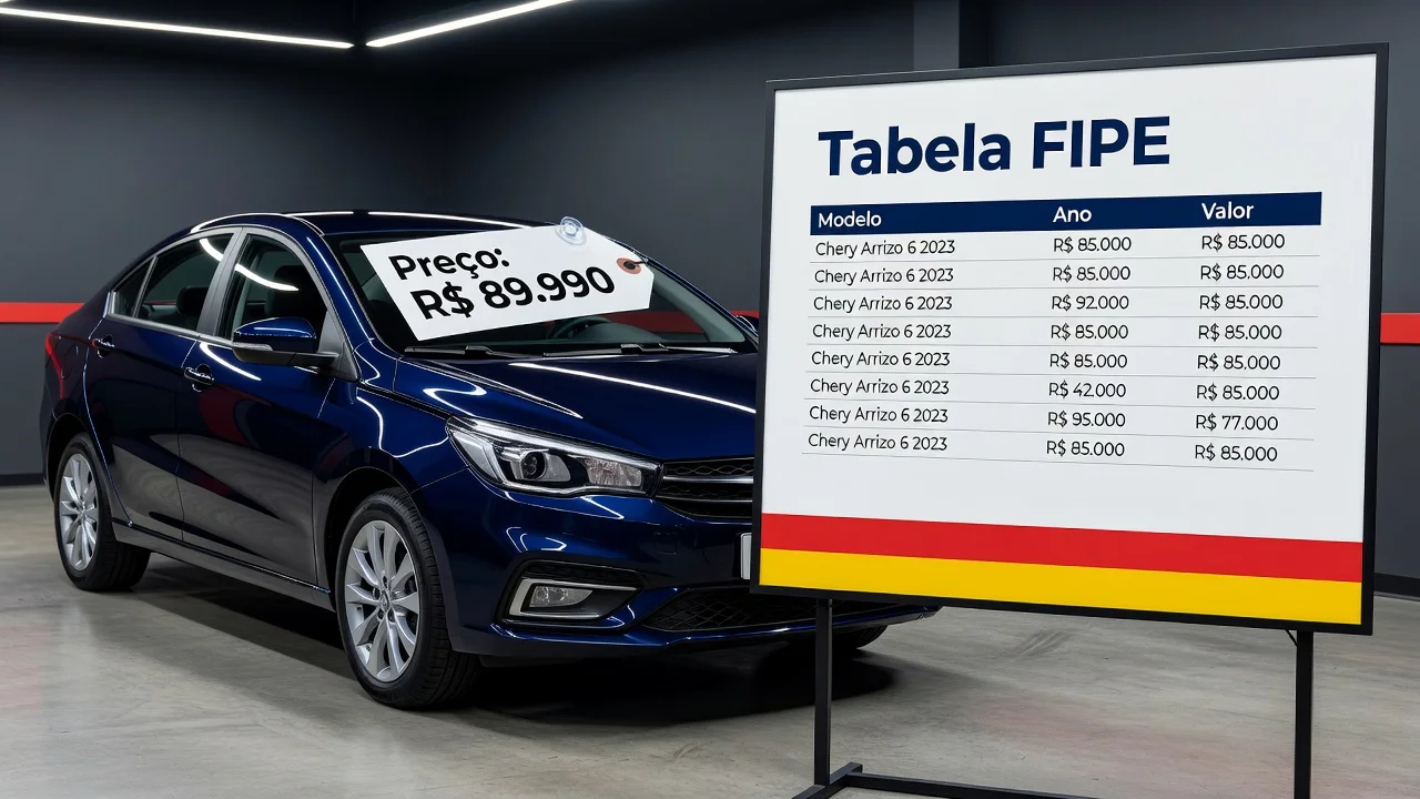 Tabela FIPE Arrizo 6 2026: Preços por Ano e Como Consultar pela Placa