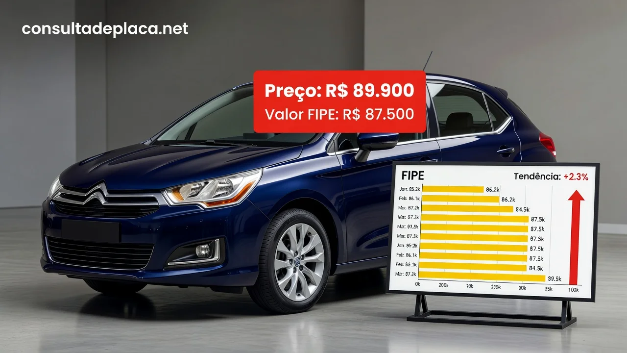 Tabela FIPE C4 2026: Preços por Ano e Como Consultar pela Placa