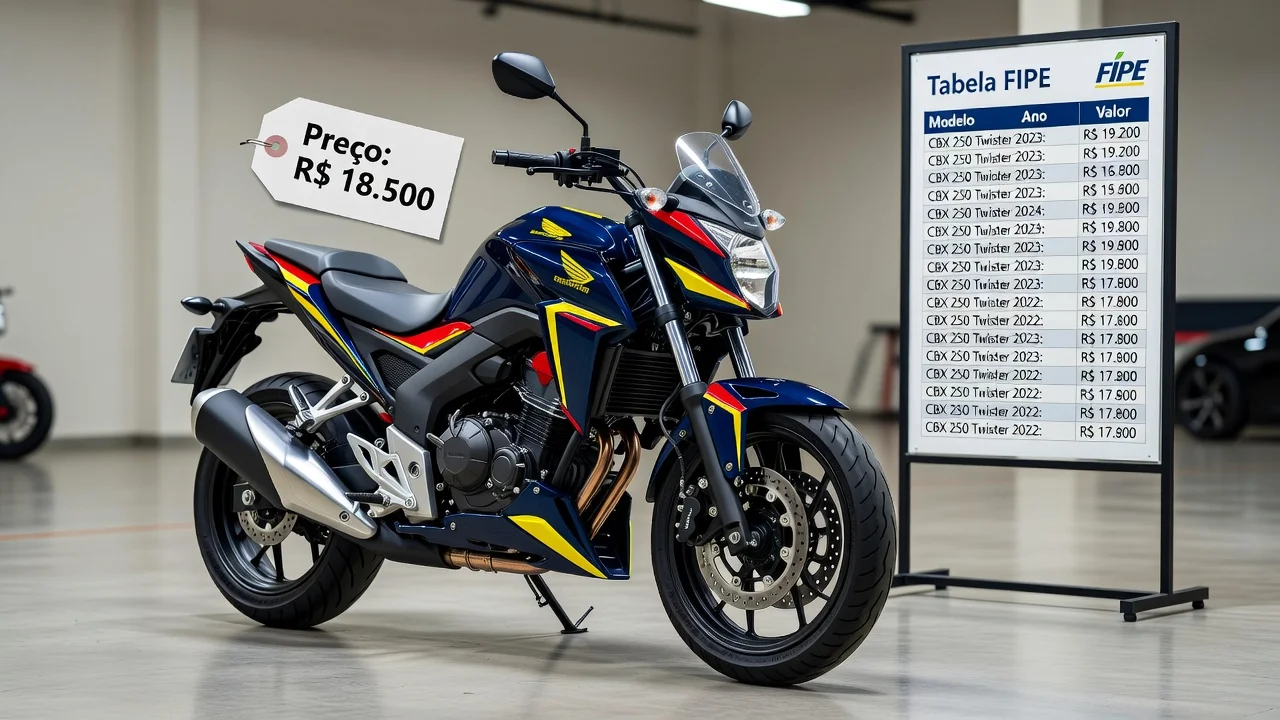 Tabela FIPE cbx-250-twister 2026: Preços por Ano e Como Consultar pela Placa