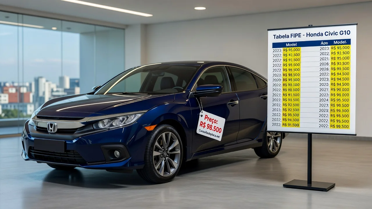 Tabela FIPE Civic G10 2017: Preço Atualizado e Quanto Vale