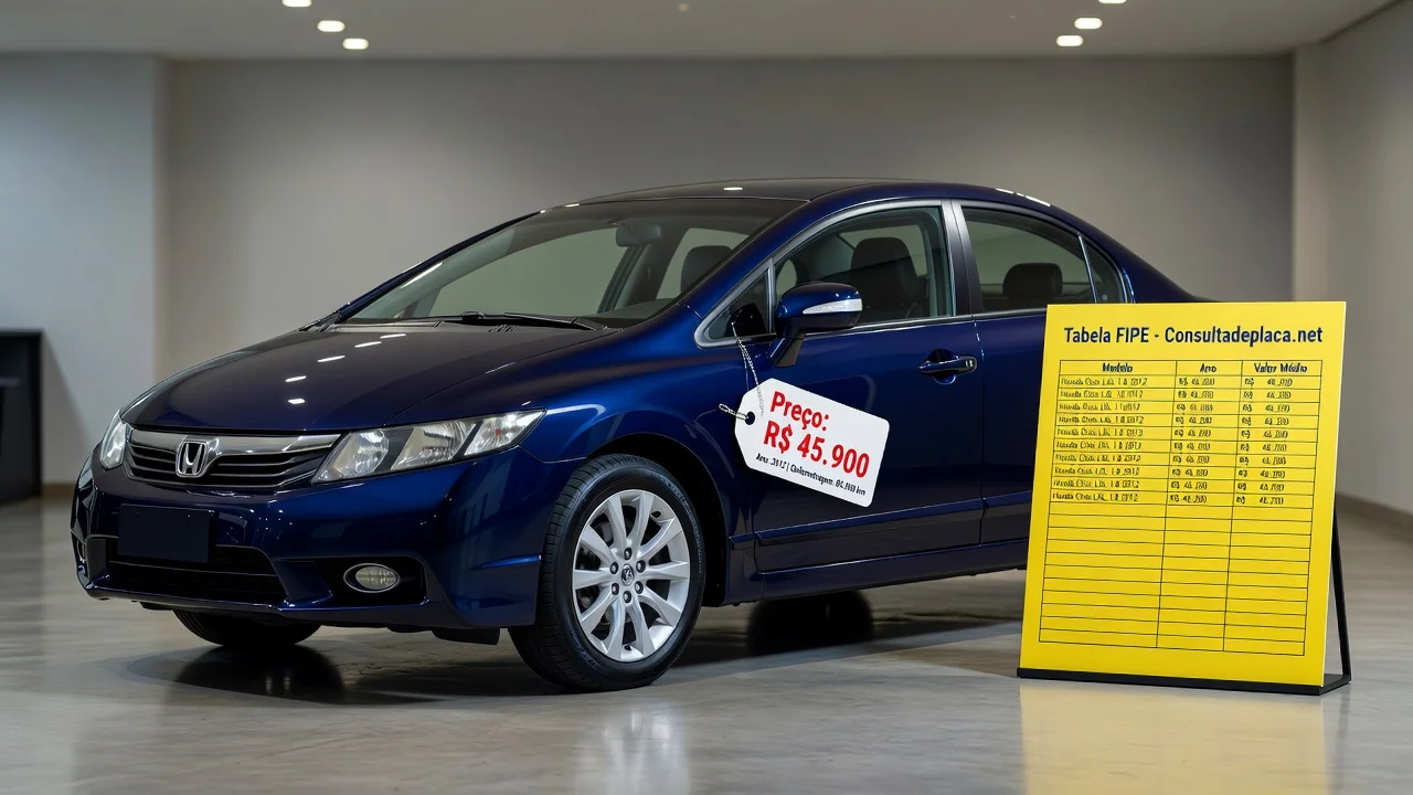 Tabela FIPE Civic Lxl 2026: Preços por Ano e Como Consultar pela Placa