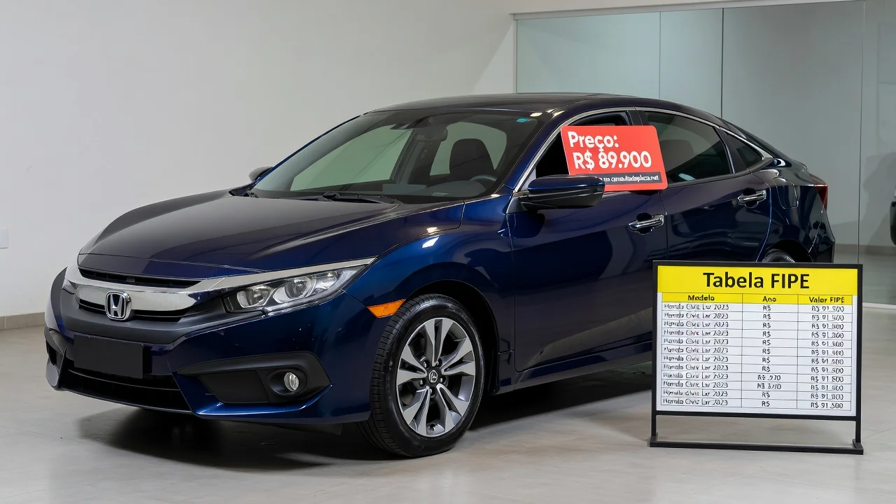 Tabela FIPE Civic Lxr 2026: Preços por Ano e Como Consultar pela Placa