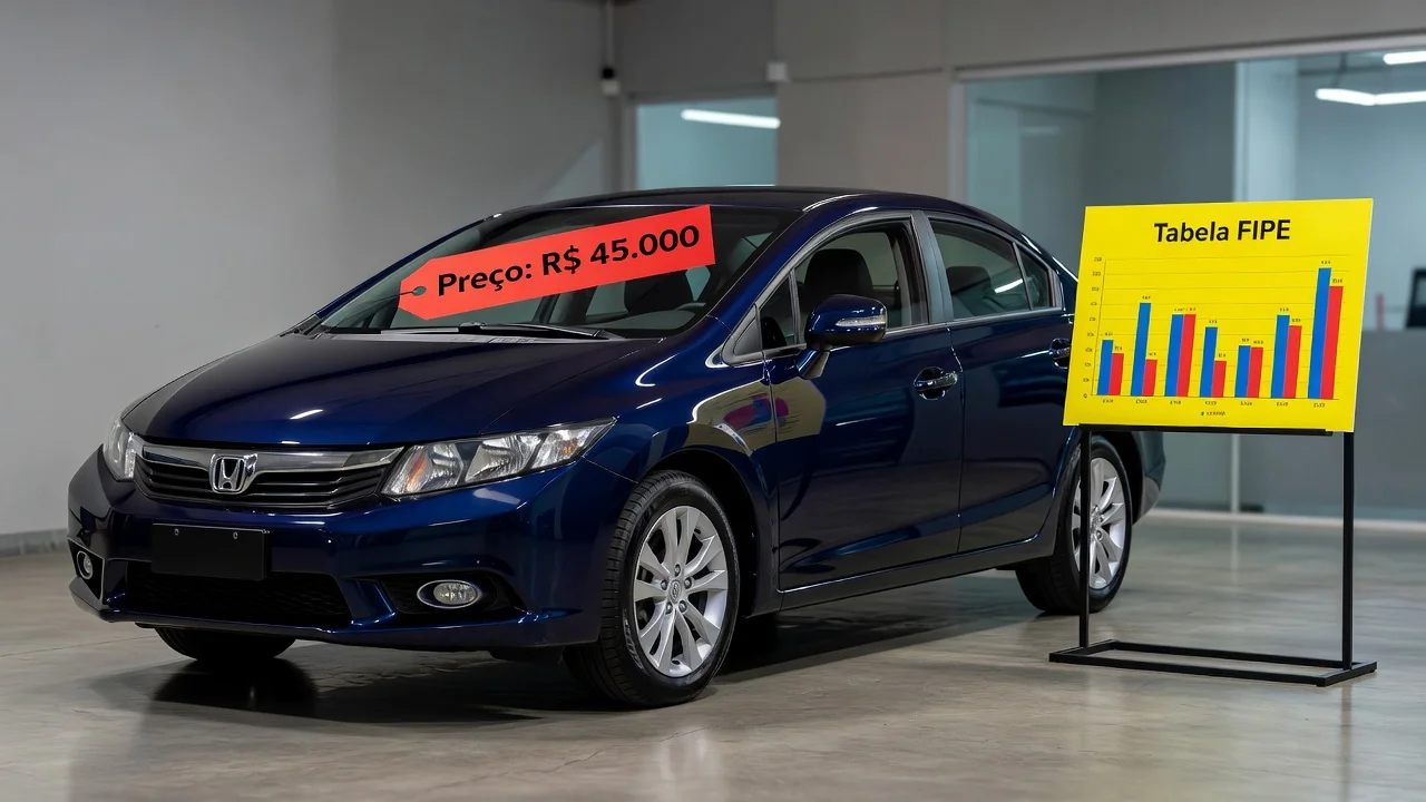 Tabela FIPE Civic Lxs 2026: Preços por Ano e Como Consultar pela Placa