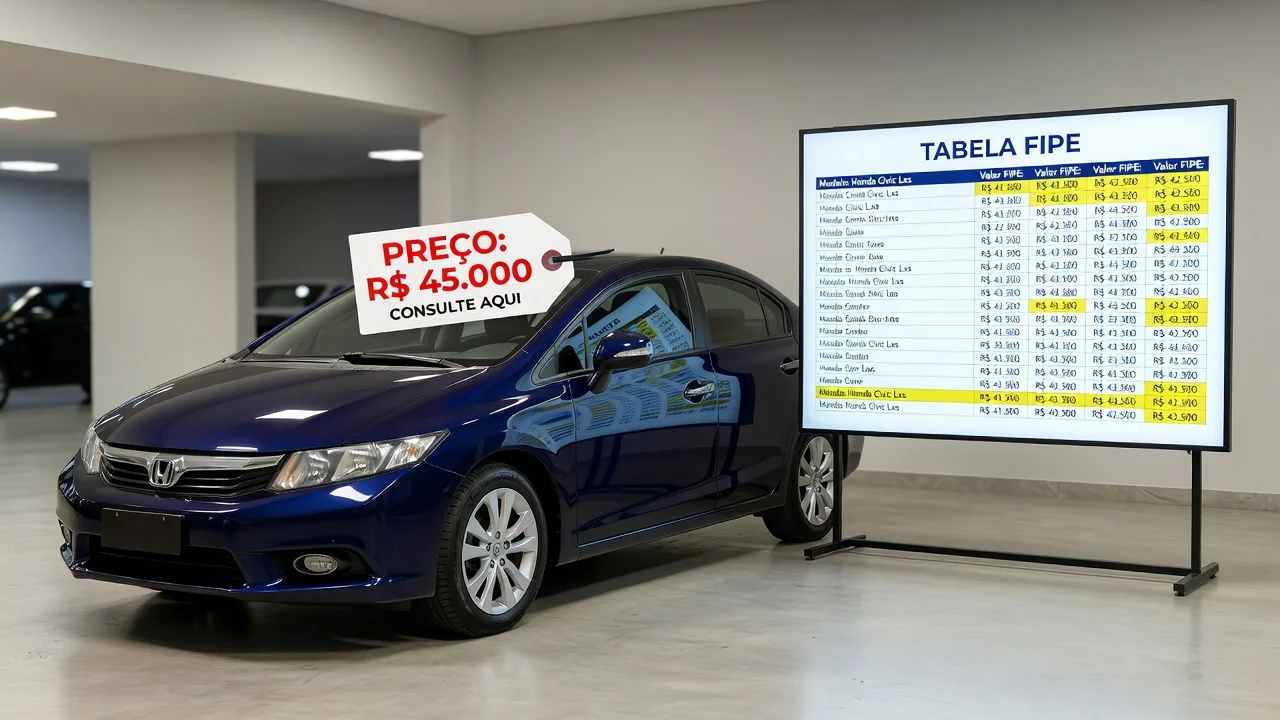 Tabela FIPE Civic Lxs 2008: Preço Atualizado e Quanto Vale