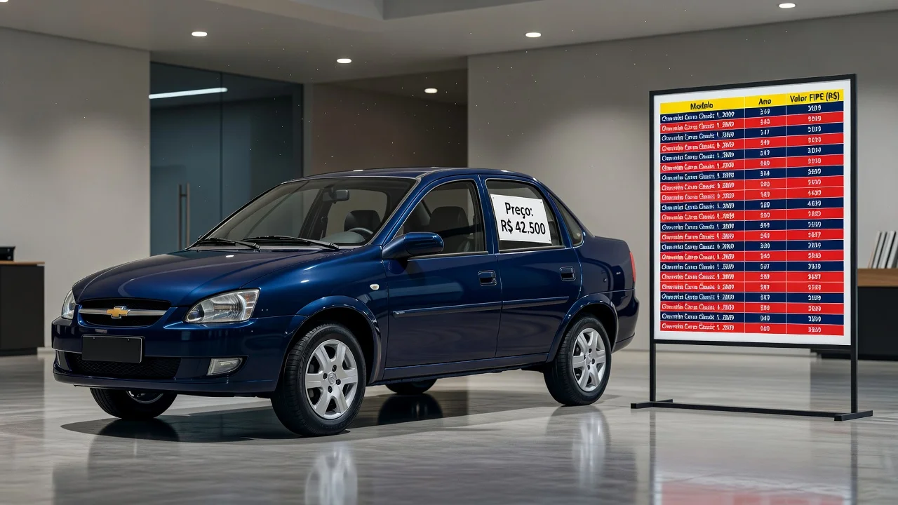 Tabela FIPE Classic Corsa 2007: Preço Atualizado e Quanto Vale
