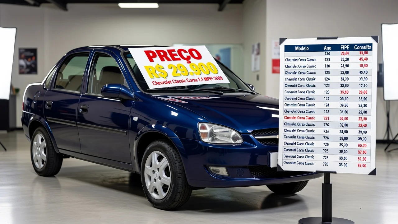 Tabela FIPE Classic Corsa 2010: Preço Atualizado e Quanto Vale