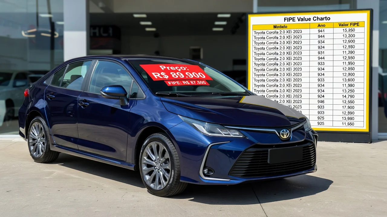 Tabela FIPE Corolla 2023: Preço Atualizado e Quanto Vale