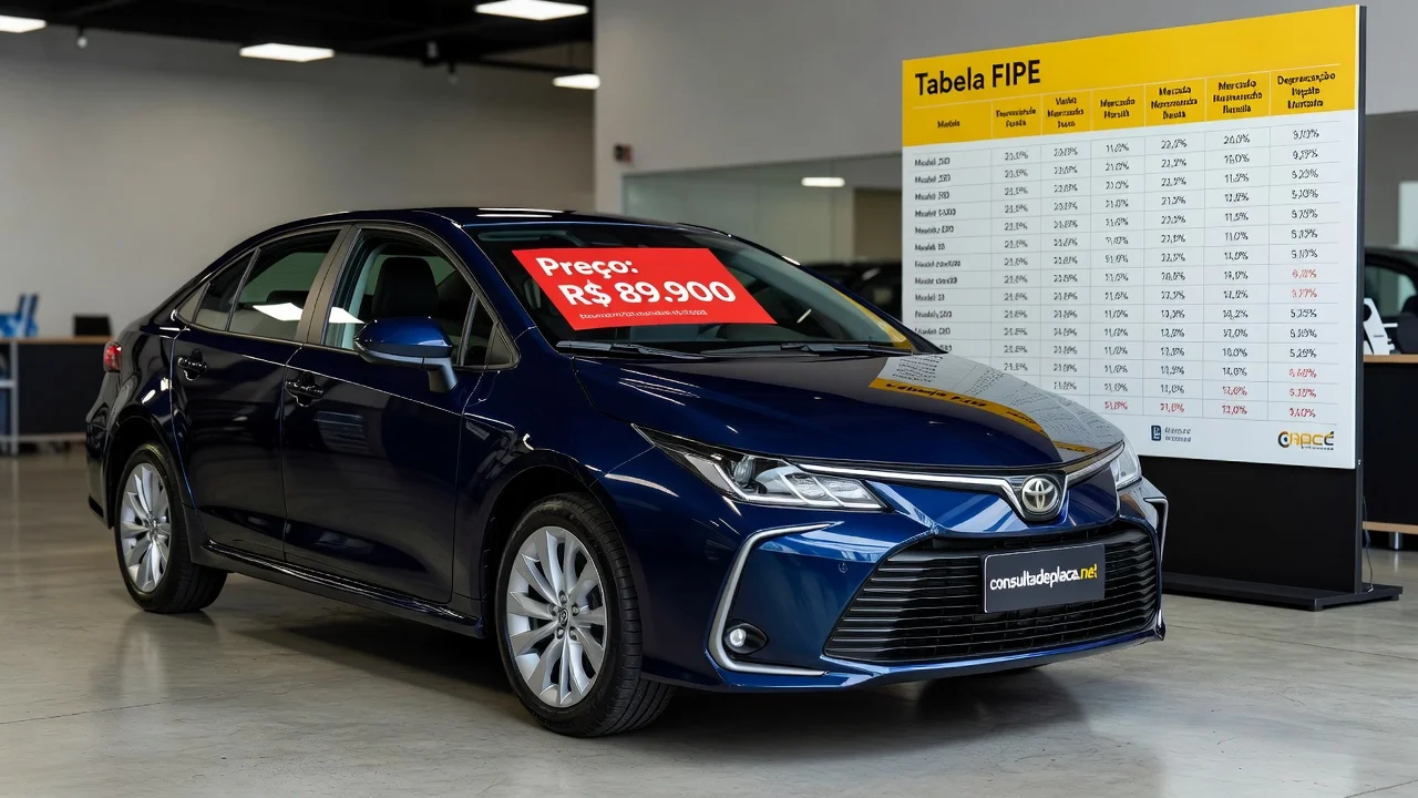 Tabela FIPE corolla-gli 2026: Preços por Ano e Como Consultar pela Placa