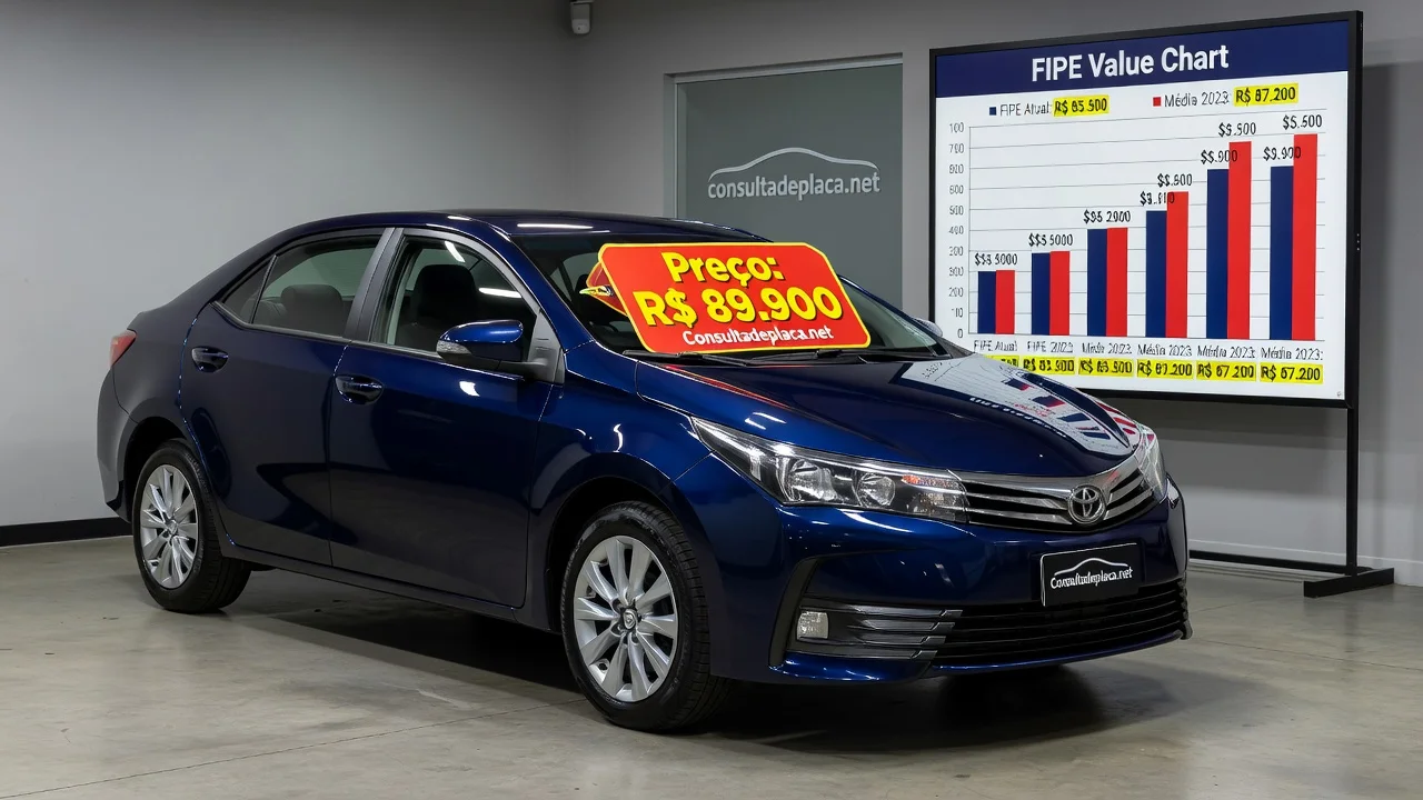 Tabela FIPE Corolla Xrs 2026: Preços por Ano e Como Consultar pela Placa